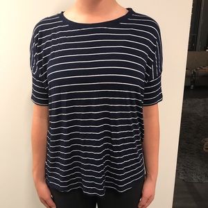 Blue and white stripped T-shirt